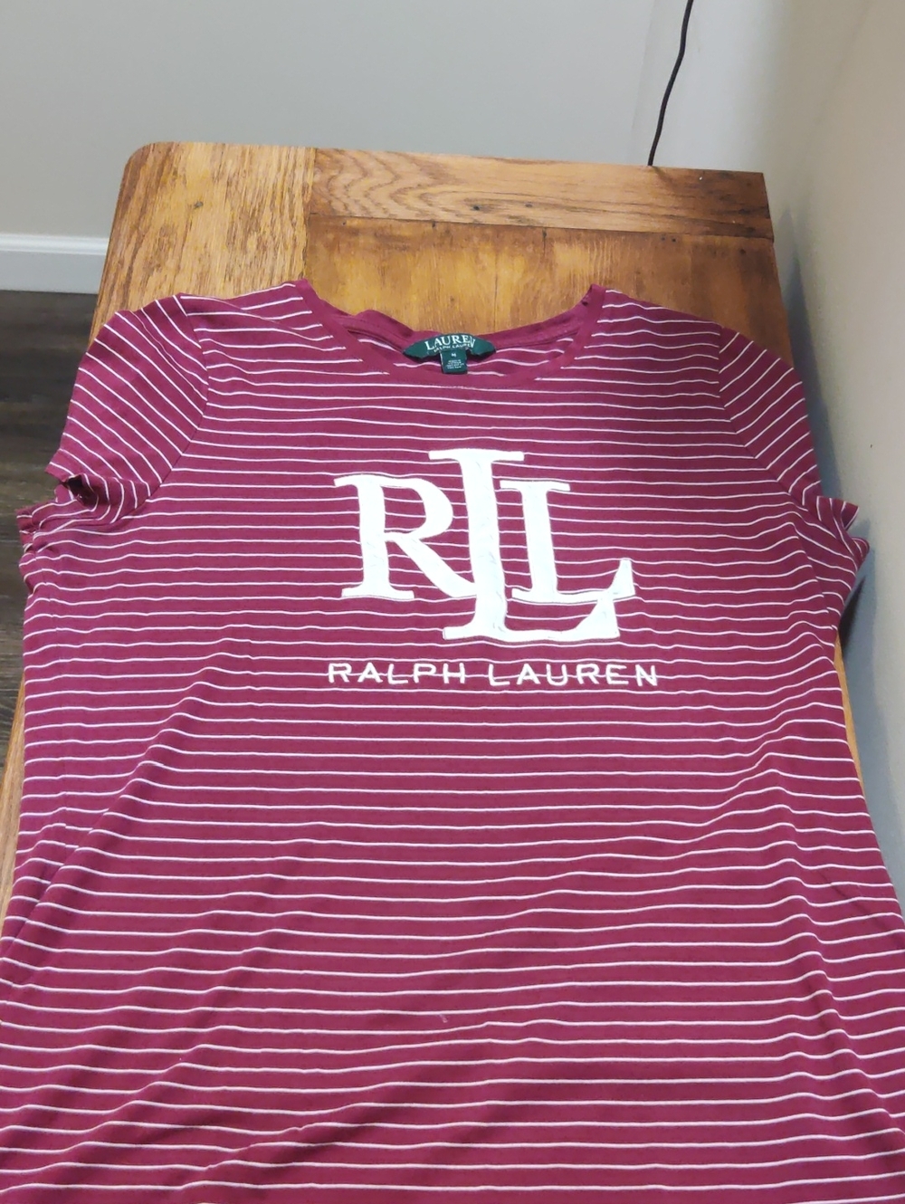 Ralph Lauren Berry Stripe RLL Logo Tee